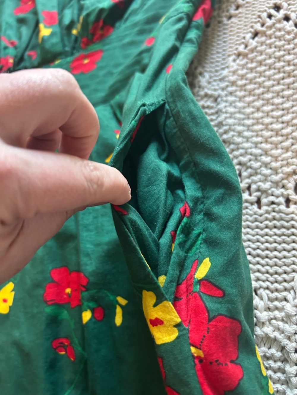 ModCloth Emily and Fin Green Floral Dress sz 12 UK16 - Picture 5 of 10
